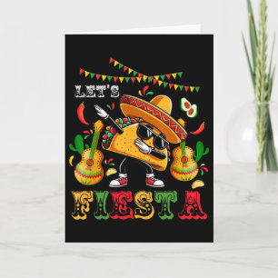 Let's Fiesta Cinco De Mayo Dabbing Taco Kids Boys Card