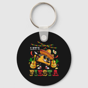 Let's Fiesta Cinco De Mayo Dabbing Taco Kids Boys  Key Ring