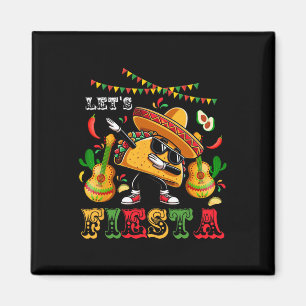 Let's Fiesta Cinco De Mayo Dabbing Taco Kids Boys Magnet