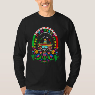 Lets Fiesta Cinco De Mayo Funny Mexican Skull Cinc T-Shirt
