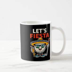 Lets Fiesta Cinco De Mayo Golf Ball Sombrero Golfe Coffee Mug