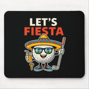 Lets Fiesta Cinco De Mayo Golf Ball Sombrero Golfe Mouse Pad