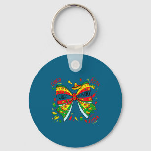 Let's fiesta cinco de mayo mexican bow sombrero key ring