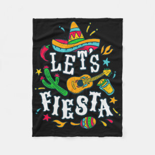 Let's Fiesta Cinco De Mayo Mexican Festival Party Fleece Blanket