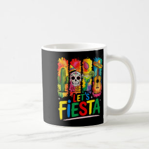 Let's fiesta cinco de mayo mexican margarita skull coffee mug