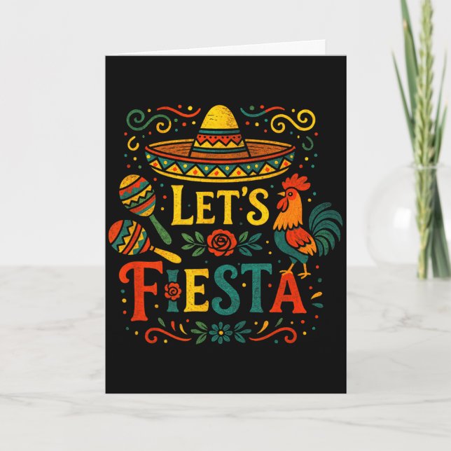 Let's fiesta - cinco de mayo mexican party Let's f Card (Front)