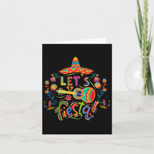 Let's Fiesta Cinco De Mayo Mexican Party Taco Guit Card