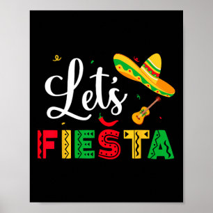 Let's Fiesta Cinco De Mayo Mexican Party Women Kid Poster