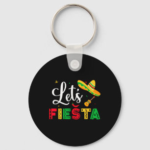 Lets Fiesta Cinco De Mayo Mexican Party Women Kids Key Ring