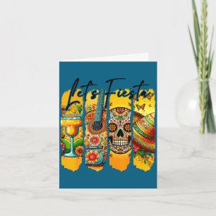 Let's fiesta cinco de mayo mexico margarita tacos card