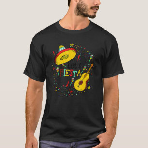 Let's Fiesta Cinco De Mayo Party Mexican Guitar Ca T-Shirt