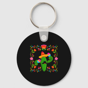 Lets fiesta cinco de mayo with guitar cactus key ring