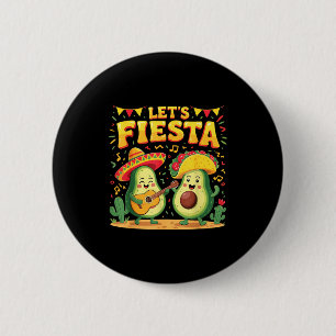 Lets fiesta cinco de mayo women men mexican 6 cm round badge
