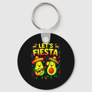 Let's fiesta - cinco mayo mexican dance fun Let's  Key Ring