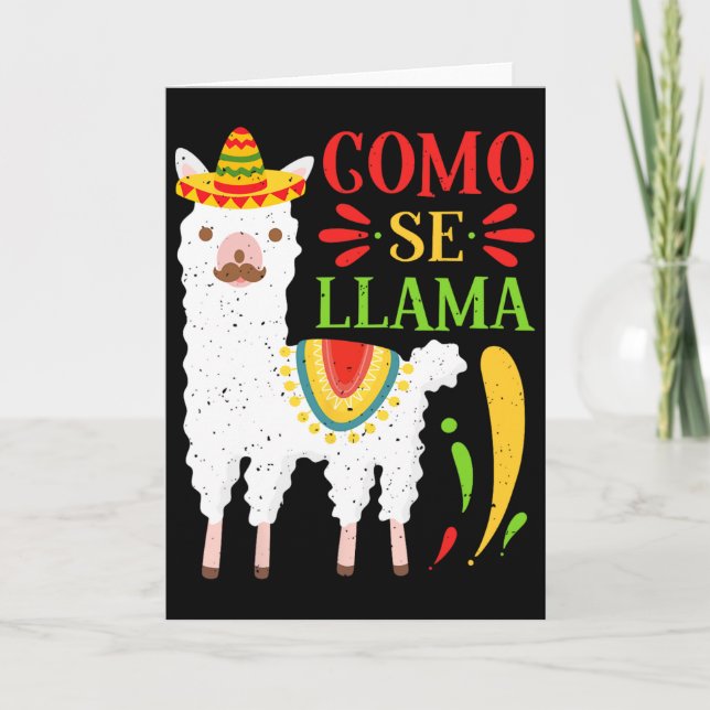 Let's Fiesta Como Te Llamas Cinco De Mayo Como Se  Card (Front)