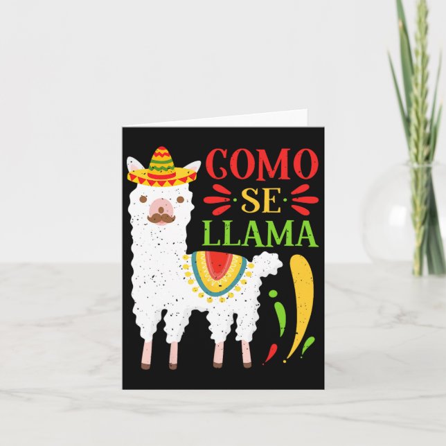 Let's Fiesta Como Te Llamas Cinco De Mayo Como Se  Card (Front)