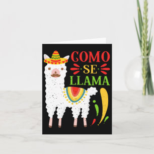 Let's Fiesta Como Te Llamas Cinco De Mayo Como Se Card