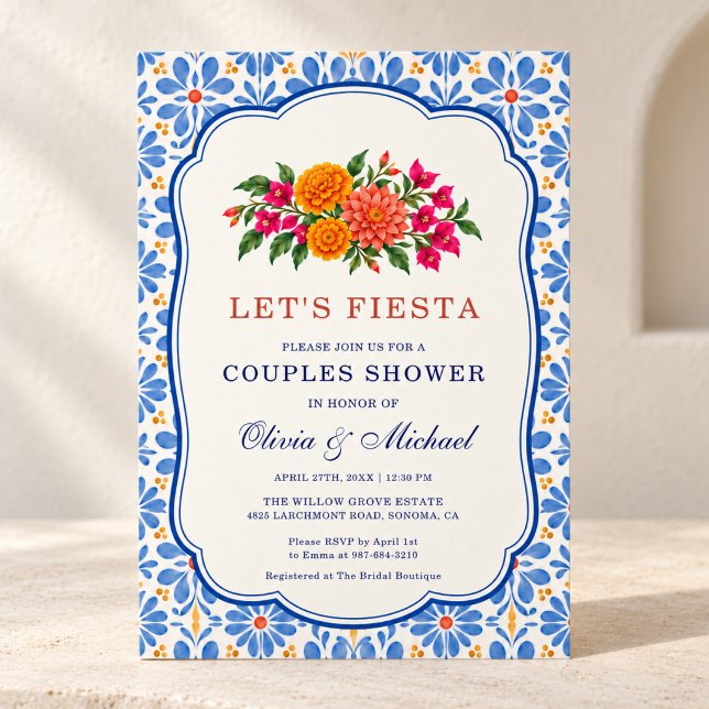 Let's Fiesta Couples Bridal Shower Invitation (Creator Uploaded)