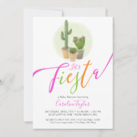 Let's Fiesta Cute Colourful Cactus Baby Shower