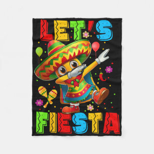 Lets Fiesta Dabbing Nacho Cinco De Mayo Mexican Pa Fleece Blanket