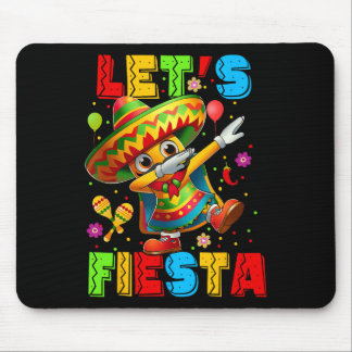 Lets Fiesta Dabbing Nacho Cinco De Mayo Mexican Pa Mouse Pad