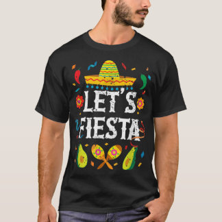 Lets Fiesta Decoration Avocado Sombrero Cool Meica T-Shirt