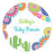 Let's fiesta favour tag Sticker Mexican Baby Showe
