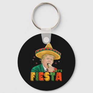 Lets Fiesta Funny Trump Cinco De Mayo Mexican Part Key Ring