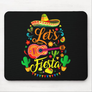 Let's fiesta happy cinco de mayo mexican sombreroL Mouse Pad