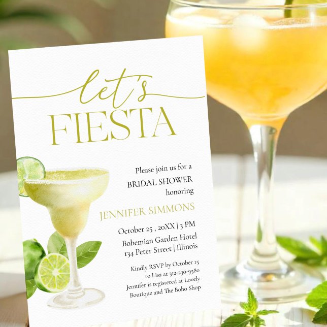 Let's Fiesta | Margarita Cocktail Bridal Shower Invitation (Creator Uploaded)