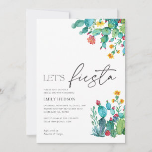 Let's Fiesta Mexican Bridal Shower Invitation