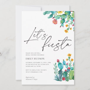Let's Fiesta Mexican Bridal Shower Invitation