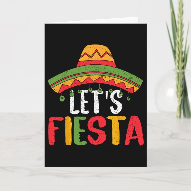 Let's Fiesta Mexican Cinco De Mayo 1  Card (Front)