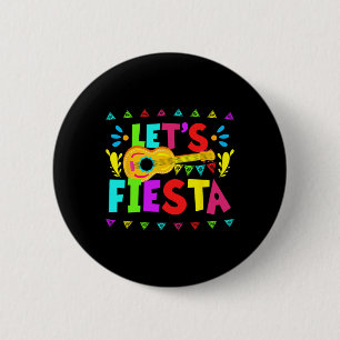 Lets Fiesta Mexican Cinco De Mayo Party 6 Cm Round Badge