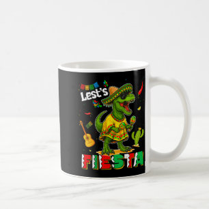 Let's fiesta mexican dino trex cinco de mayo coffee mug