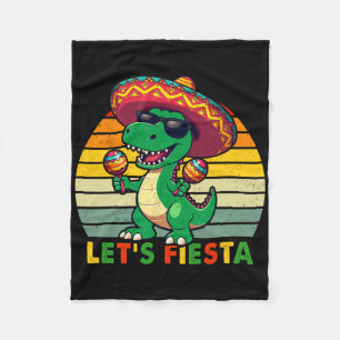 Let's Fiesta Mexican Dinosaur Cinco De Mayo Toddle Fleece Blanket