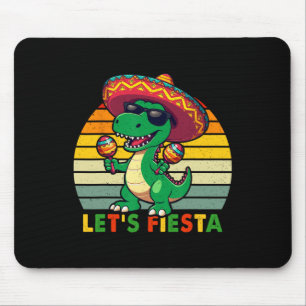 Let's Fiesta Mexican Dinosaur Cinco De Mayo Toddle Mouse Pad