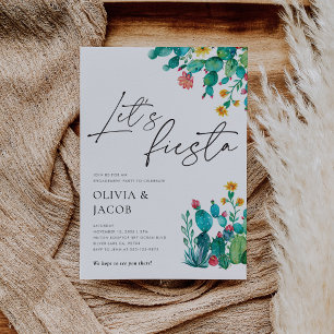 Let's Fiesta Mexican Engagement Party Invitation