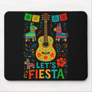 Let's fiesta - mexican fiesta cinco de mayo party mouse pad