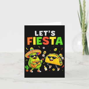 Lets Fiesta Mexican Taco for Kid Boy Men Women Card
