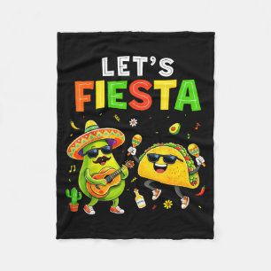 Lets Fiesta Mexican Taco for Kid Boy Men Women Fleece Blanket