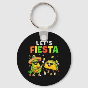 Lets Fiesta Mexican Taco for Kid Boy Men Women Key Ring