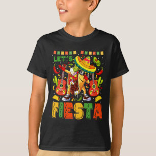 Let's Fiesta Mexican Toco Dabbing Poncho Cinco De  T-Shirt