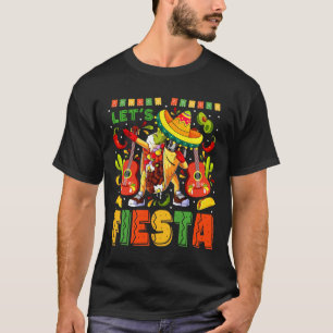 Let's Fiesta Mexican Toco Dabbing Poncho Cinco De T-Shirt