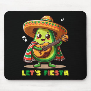 Lets Fiesta Mexico - Avocado Cinco De Mayo Fiesta Mouse Pad