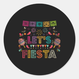 Lets Fiesta Mexico Classic Round Sticker