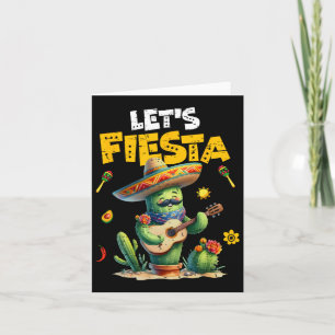 Let's Fiesta Mexico Fiesta Taco Guitar Cactus Cinc Card
