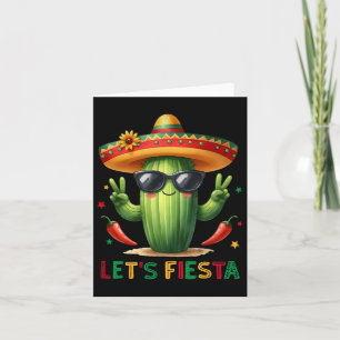 Let's Fiesta Mexico Fiesta Taco Guitar Cactus Cinc Card
