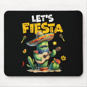Let's Fiesta Mexico Fiesta Taco Guitar Cactus Cinc Mouse Pad