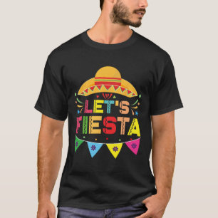 Let's Fiesta Mexico Fiesta Taco Guitar Cinco De Ma T-Shirt
